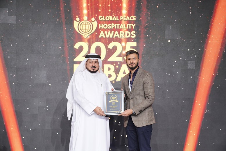 Hussain at Global Peach Hospitality Awards