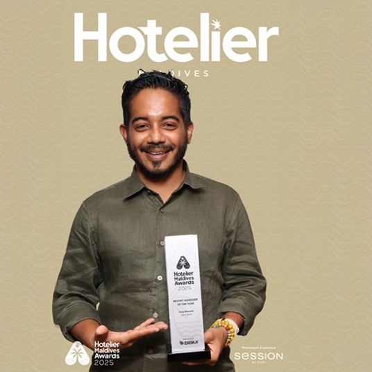 At Siyam World Ausy Waseem Received One Of The Most Prestigious Awards Of The Night Resort Manager Of The Year