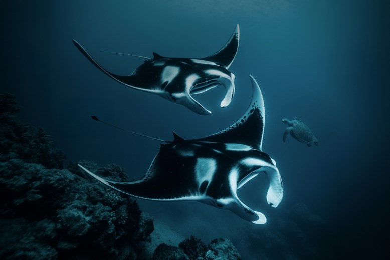 Night Snorkeling with Mantas at Olhuveli